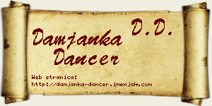 Damjanka Dancer vizit kartica